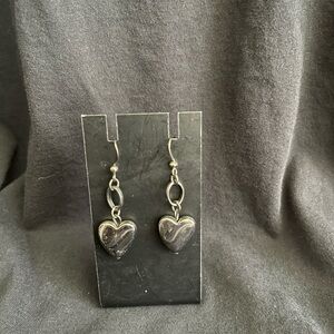 Gun metal gray earrings